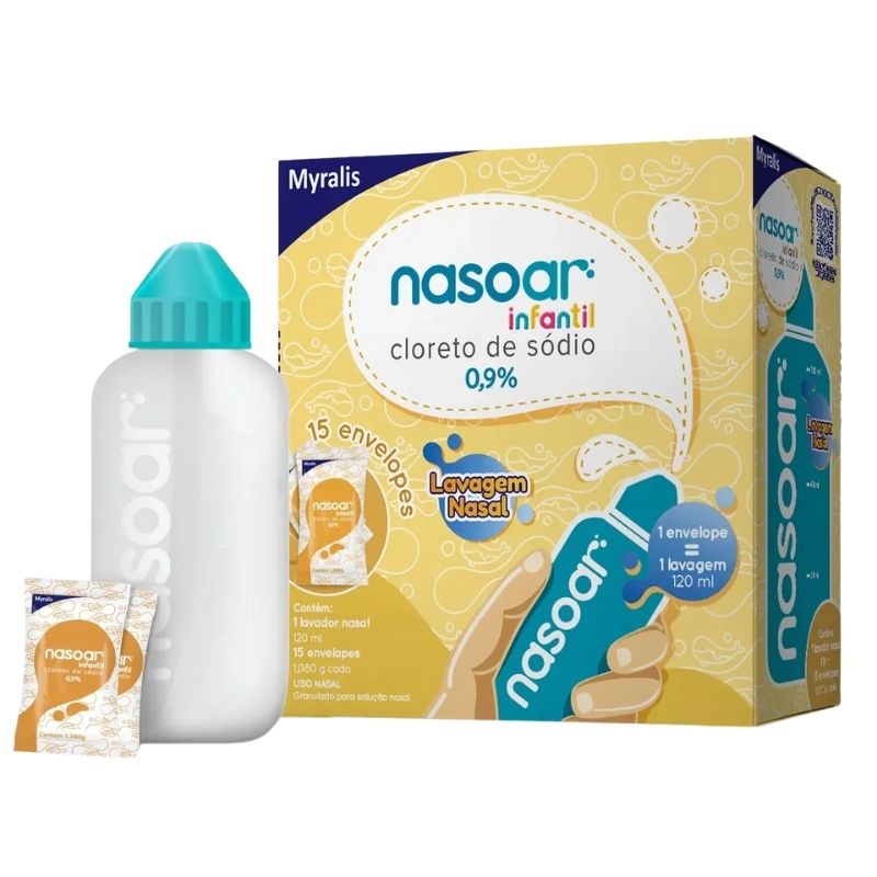Nasoar Infantil 0,9- Solucao Nasal 15 envelopes + Lavador Nasal 120ml.jpg